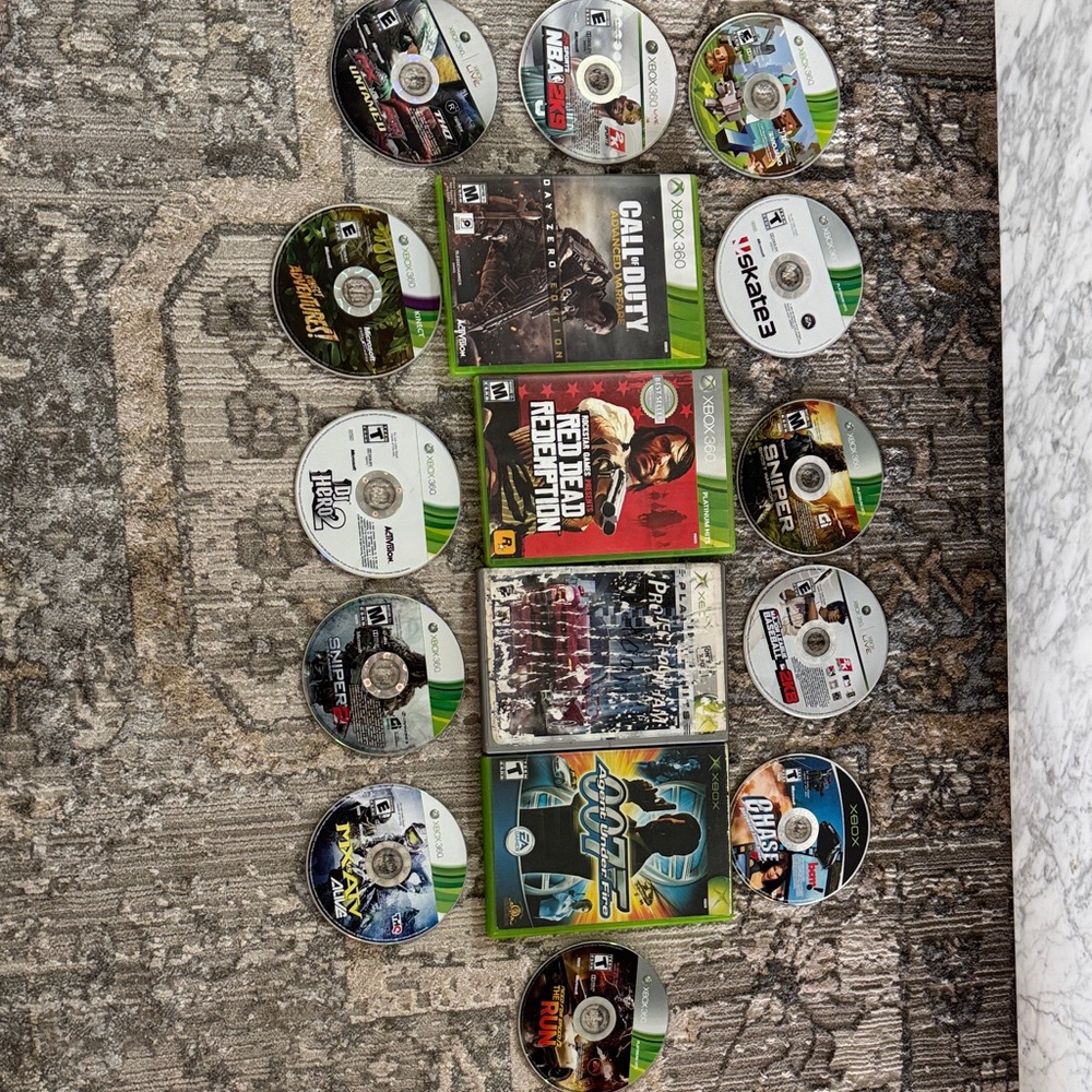 16 X box Video Game Collection with controller